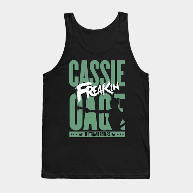 Lieutenant Badass - Cassie Cage Tank Top by ChrisPierreArt